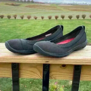 Crocs women’s ballet slip-on flats black size 6